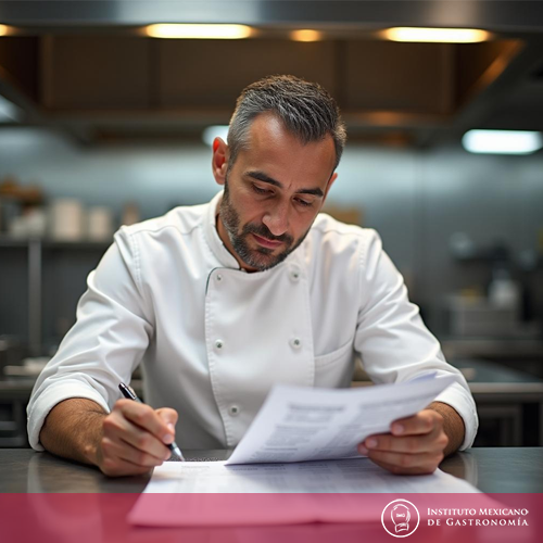 Chef creando menú